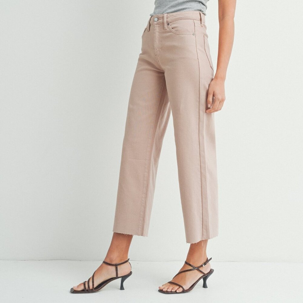 Slim wide leg crop